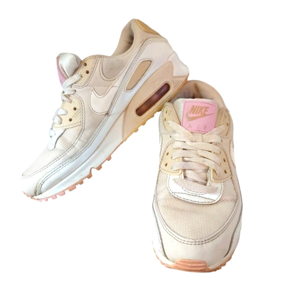 Nike Tan And White Air max 90 Women's Sneakers Size 7 - Picture 11 of 13